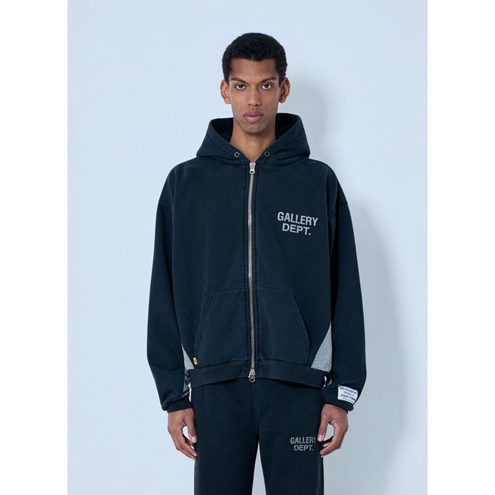 Gallery Dept. Men Zip-Up Logo Hoodie